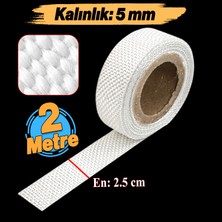 Badem10 Cam Elyaf Fiberglas (2 Metre) En: 2.5 cm Kalınlık: 5 mm Ekzoz Sargı Bezi Isı Yalıtım Yanmaz Bant