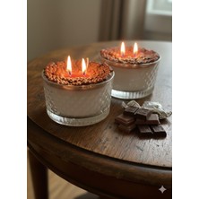 MumKusag Çikolata Süslemeli Tasarım Kokulu Mum