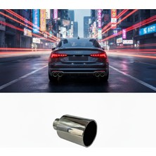 Defne Egzoz 120 mm Egzoz Ucu 120LIK Egzos-Eksoz Başlığı Ekzoz-Egsoz Ucu Düz Kesim Krom