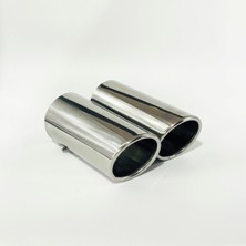 Defne Egzoz 76 mm Boş Geçme Egzoz Ucu Krom Kaplama Egzos Ucu Her Araca Uyumlu 76 Lık Egsoz Ucu