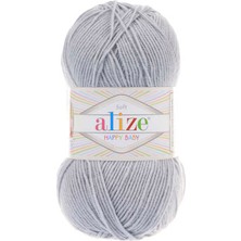 Alize Happy Baby (5 Adet) 402 Gri El Örgü Ipliği