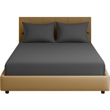 Sabia Soft Touch %100 Pamuk 62 Tel 200X200 cm +37 cm Yüksekliğe Kadar Uygun Battal Boy Lastikli Çarşaf Seti