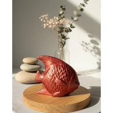 Silver El Yapımı Taş Tozu Dekoratif Balık Şeklinde Biblo ve Masa Süsü