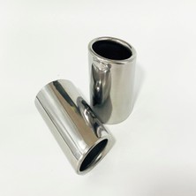 Defne Egzoz 63 mm Boş Geçme Egzoz Ucu Krom Kaplama Egsoz Ucu Her Araca Uyumlu 63 Lük Egzos Ucu