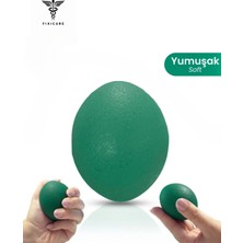 Feyza Design Yeşil Silikon El Egzersiz Topu, Parmak Güçlendirme ve Fizik Tedavi Için
