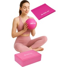 Feyza Design Esneklik ve Duruş Seti: Mini Top, Yoga Blok ve Elastik Band
