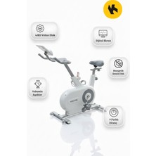 Feyza Design Manyetik Kondisyon Bisikleti, 4 kg Volan, 120 kg Kapasite, 9 Kademe Direnç