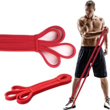 Feyza Design Kırmızı Direnç Bandı 208CM, 4,5mm Kalınlığında, Çok Yönlü Fitness Ekipmanı