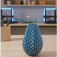 3D Boyuthane Safir Doku – Dekoratif Vazo