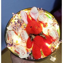 Ceku Home Tasarım Çikolatalı Tavşanlı Işıklı Hediye Kutusu