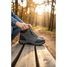 Enoch Erkek Siyah Waterproof Kürklü Outdoor Trekking ve Kışlık Bot