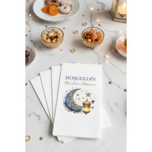 Hoşgeldin Ya Şehr-I Ramazan Desenli 16'lı Çift Katlı Lüks Kağıt Peçete | Ramazan Peçetesi
