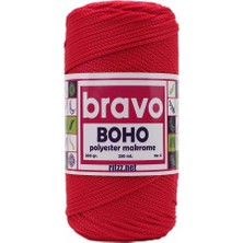 Bravo Boho Polyester Makrome 100 Kırmızı