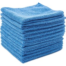 Gampus Çok Amaçlı Mikrofiber Temizlik Bezi Mavi 40X40 cm Temizlik Bezi Araç Temizleme Kurutma Bezi 10 Adet