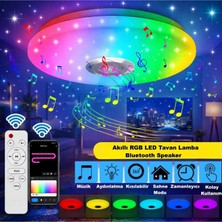 Hymark Akıllı Tavan Smart Life Rgb LED Lamba Bluetooth Müzik 60W 220V Dekoratif Aydınlatma