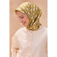 Belli Twill Ipek Eşarp - 4112-30 Yeşil