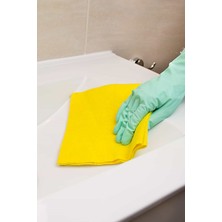 Gampus 3 Adet Sarı Bez 40 x 35 cm Genel Mutfak Bezi Temizlik Bezi Cam Silme Banyo Temizlik Bezi