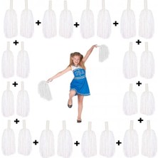 Eco Lounge 12 Çift Beyaz Gösteri Ponponu (24 Adet)