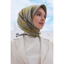 Belli Twill Ipek Eşarp - 4113-34 Yağ Yeşili