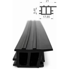 MAKPLASTİK FİTİL PROFİL P 102 Çelikkapı Kasa Fitili 6 Metre Siyah