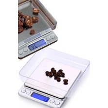 Gampus Profesyonel Full Çelik Hassas Terazi 500GR/0,01 gr  Pilli Gram Ölçer ile Çok İşlevli Kullanım