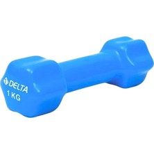 Feyza Design Turkuaz Renkli 1 kg Pvc Kaplamalı Demir Dambıl Seti