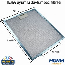 Hgnm E-Trading Teka 81460012 Davlumbaz Yağ Filtresi 270X350MM Alüminyum Uyumlu 81460012 Teka Df 60 27X35