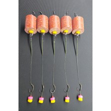 Sr Sazanrig Küspe Aparatlı Yüzen Renkli Çift Mısırlı Sazan Takımı (5’li Set)