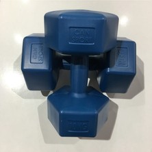 Feyza Design Sağlam 2X10 kg Vinyl Plastik Dambıl Seti, Ev ve Spor Salonu Için Ideal