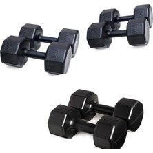 Feyza Design 3 Çift Dambıl Seti, 10 Kg, 7 kg ve 3 Kg, Sağlam ve Kullanışlı