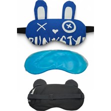 Neesa Soğuk Jelli Kırışıklık Karşıtı Işık Önleyici Unisex Yıkanabilir Uyku Maskesi Uyku Gözlüğü Göz Bandı