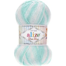 Alize Baby Best Batik Desen (5 Adet) 6659 Mavi-Lila Renkli El Örgü Ipliği