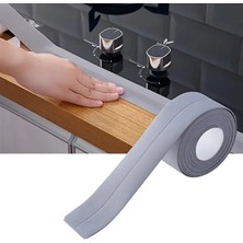 Tata Craft Gri Pvc Sızdırmazlık Bantı Banyo Küvet Kavabo Klozet Kenarı 3mtx3,8cm