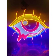 Kamer Neon LED Işıklı Pop Art Sanatsal Göz