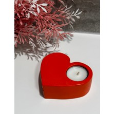 Silver Modern El Yapımı Dekoratif Kalpli Mumluk