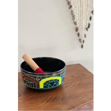 Feyza Design Renkli Tibet Meditasyon Çanı, 19 cm Çap, Sakinlik ve Dinginlik Için