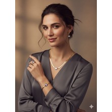Papatya Silver 925 Ayar Italyan Lotus Takım.rose.gold.rodaj
