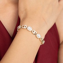 Xuping Xupıng Özel Seri 14K Zirkon Taşlı Tasarım Bileklik