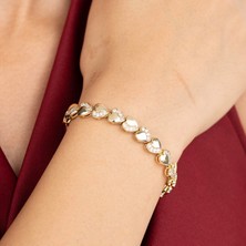 Xuping Xupıng Premium Seri 14K Sıralı Kalp Detay Bileklik