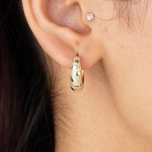 Xuping Xupıng Özel Seri 14K Zirkon Taşlı Damla Model Halka Küpe