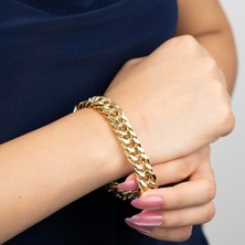 Xuping Xupıng Premium Seri 14K Kalın Zincir Bileklik