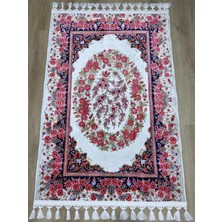 Prayer Rug Dokuma Taban Örgü Püsküleri ve Ipek Kadar Yumuşak Yüzeyiyle Bambu Seccade Namazlık 80X125 cm