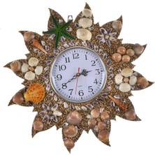 PremiumPort Renkli Duvar Saati, Deniz Kabukları, Quartz Sessiz Mekanizma, Yılbaşı Hediyesi