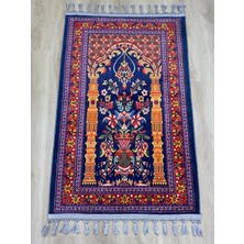 Prayer Rug Dokuma Taban Örgü Püsküleri ve Ipek Kadar Yumuşak Yüzeyiyle Bambu Seccade Namazlık 80X125 cm