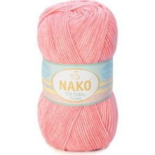 Nako Elit Baby Maura (5 Adet) 31710 Pembe-Krem Renkli El Örgü Ipliği