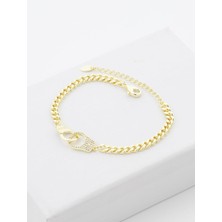 Zuum Premium Seri 14K Kilit Detay Zincir Bileklik