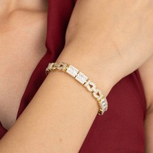 Xuping Xupıng Özel Seri 14K Zirkon Taşlı Tasarım Bileklik