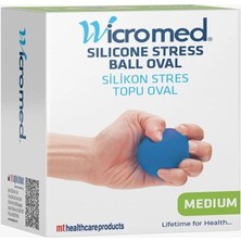 Feyza Design Mavi Oval Silikon Stress Topu, El ve Parmak Egzersizi Için Uygun