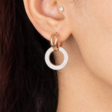 Xuping Xupıng Özel Seri 18K Tasarım Zirkon Taşlı Halka Küpe