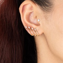 Xuping Xupıng Özel Seri 18K Tasarım Zirkon Taşlı Çoklu Görünüm Küpe